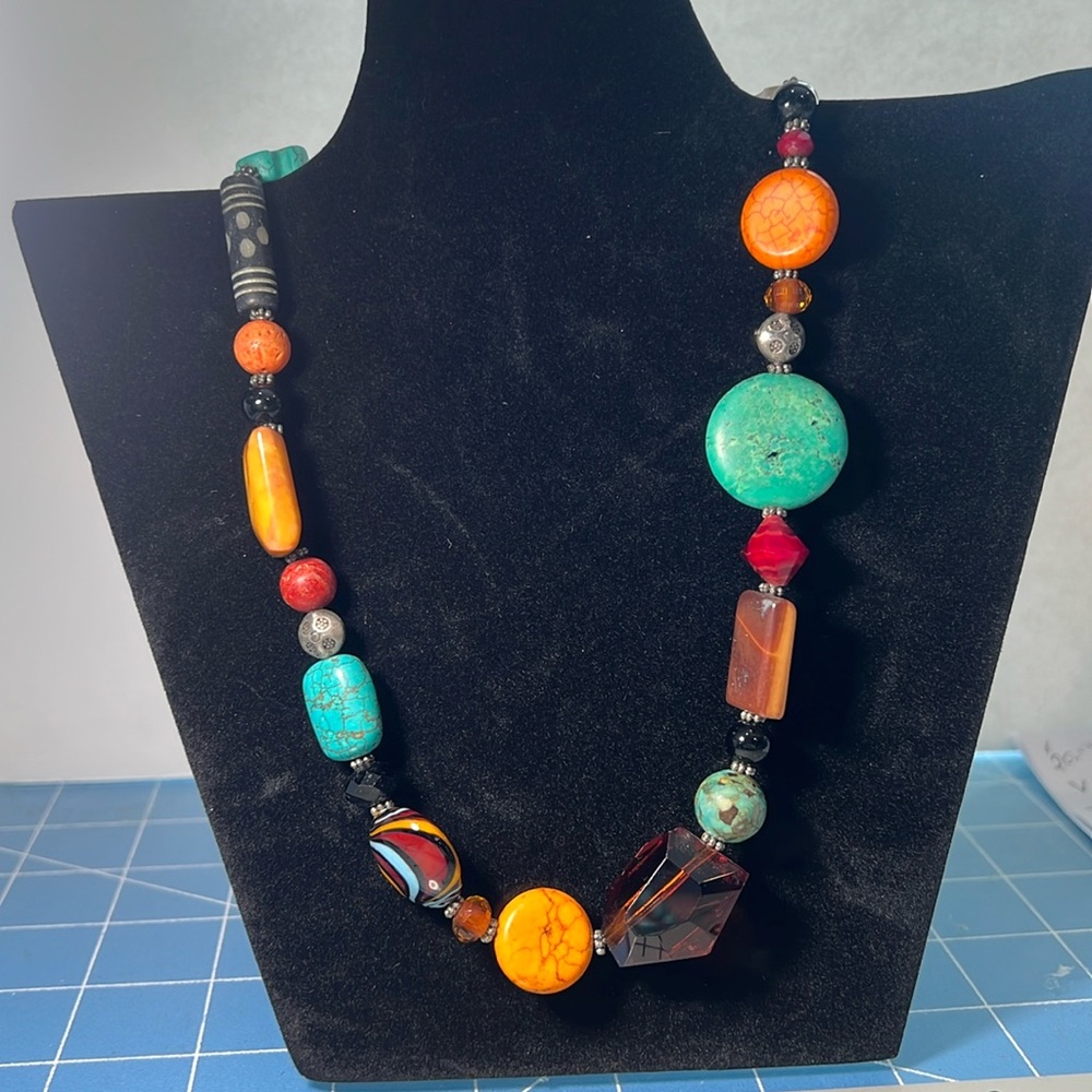 Vintage glass bead necklace